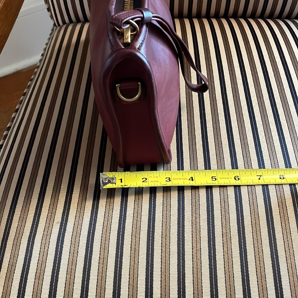 VINTAGE COACH BASIC BAG ZIPPERED CLUTCH 9455 BURGUNDY GLUE IN REG NEW YORK CITY - Picture 6 of 11